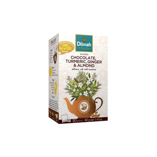 Chocolate, Turmeric, Ginger & Almond tagged Rooibos 20's by Dilmah